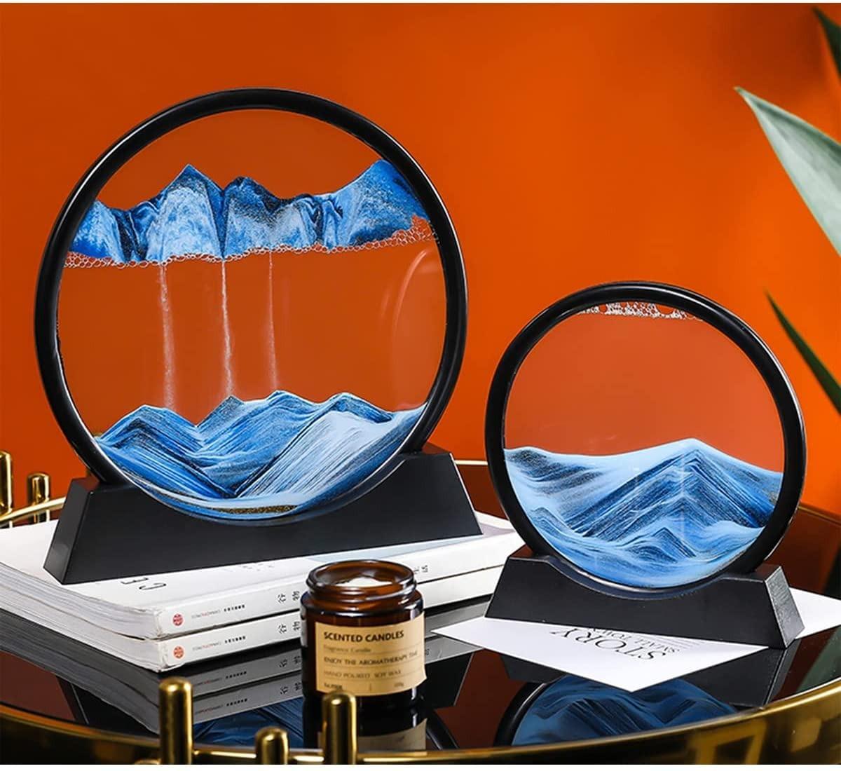 Relaxing Kinetic Sandscape Art Table Desk, TheGrabify®