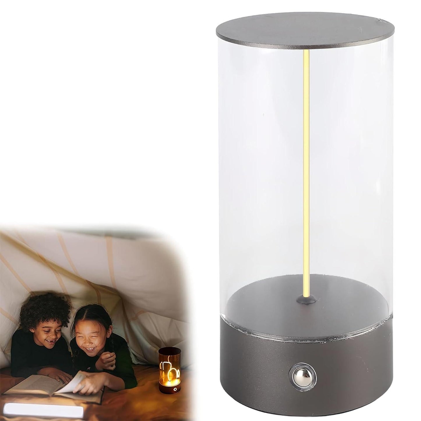 Modern Minimalist Cordless LED Table Lamp – Rechargeable Touch-Control Accent Light for Bedroom, Living Room, and Office